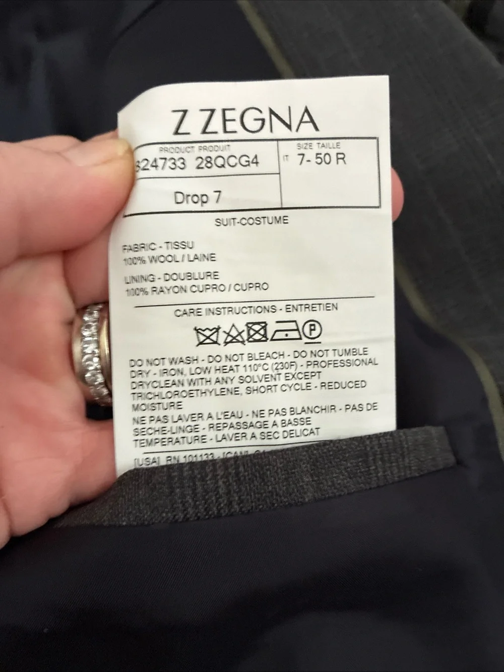 Zzegna Drop 7 Wool Plaid Suit